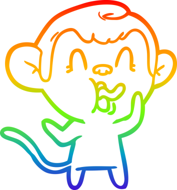 gökkuşağı gradyan çizgisi insan tarafından çizilmiş çılgın bir çizgi maymun çizimi