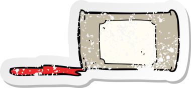 Bir insan tarafından çizilmiş bir karikatürün gerilimli çıkartması.