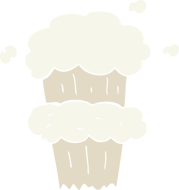 Bir insan tarafından çizilen dumanın düz renk çizimi