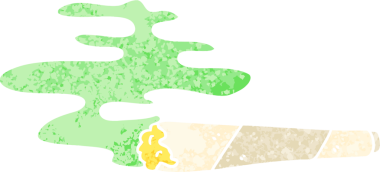 Bir insan tarafından çizilmiş retro illüstrasyon tarzı tuhaf çizgi film.