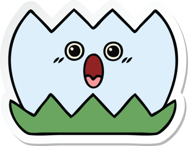 Bir insan tarafından çizilmiş şirin bir nilüfer çiçeğinin çıkartması.