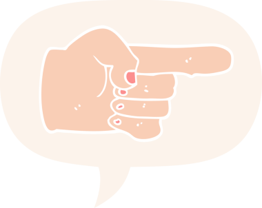 bir insan tarafından çizilmiş, konuşma baloncuğu olan bir çizgi film.