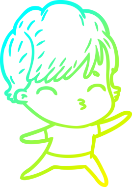 Bir insan tarafından çizilmiş bir karikatür kadın çizimi