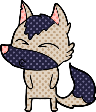 Bir insan tarafından çizilmiş kurt surat ifadesi.