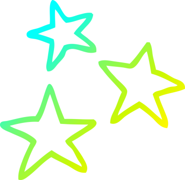 Bir insan tarafından çizilmiş bir çizgi film yıldızının soğuk çizgi çizimi