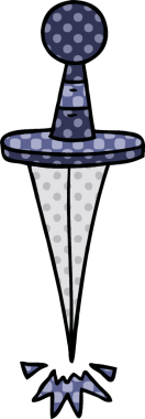 Bir insan tarafından çizilmiş küçük bir hançerin karalaması.