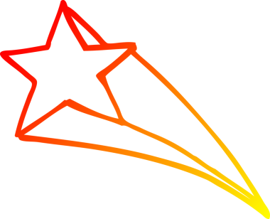 Bir insan tarafından çizilmiş bir çizgi film yıldızının sıcak çizgi çizimi