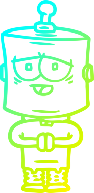 Bir insan tarafından çizilmiş soğuk gradyan robot çizimi