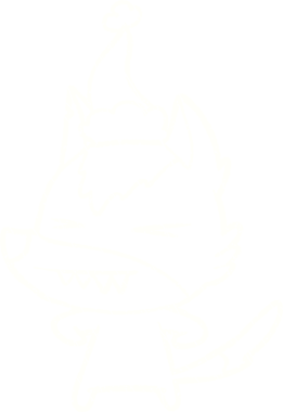 Bir insan tarafından çizilen Noel Kurdu Tebeşiri