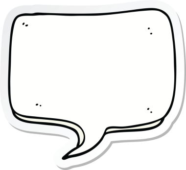 Bir insan tarafından çizilmiş bir karikatür konuşma balonunun etiketi.