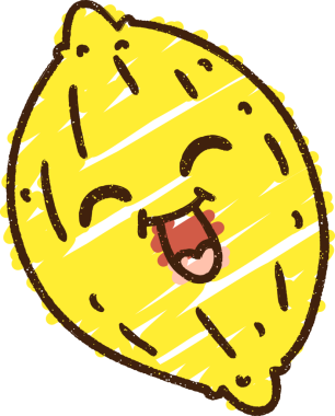 Bir insan tarafından çizilen limon tebeşiri