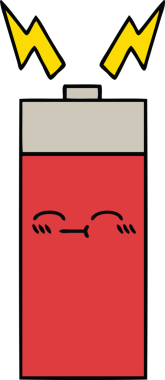 Bir insan tarafından çizilmiş güzel bir pil karikatürü.