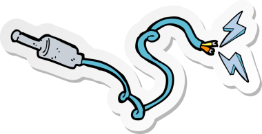 Bir insan tarafından çizilmiş bir karikatür etiketi