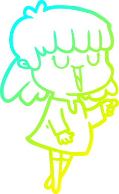 Bir insan tarafından çizilmiş bir karikatür kadın çizimi.