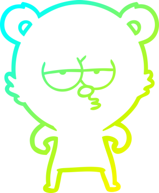 Sıkılmış bir kutup ayısının insan tarafından çizilmiş soğuk çizgi çizgisi.