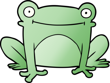 bir insan tarafından çizilmiş bir kurbağa.