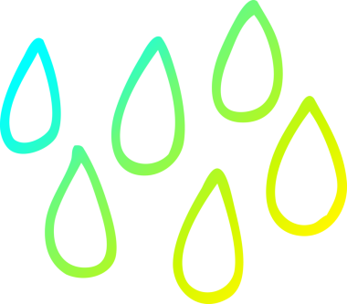 Bir insan tarafından çizilen kan damlacıklarının soğuk eğim çizgileri.