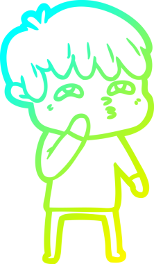 Bir insan tarafından çizilmiş soğuk gradyan çizgi çizimi.