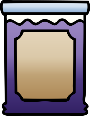 bir insan tarafından çizilmiş gölgeli reçel kavanozu.