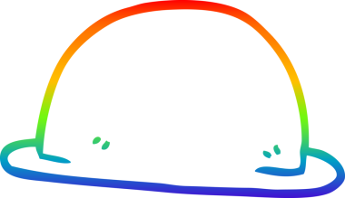 bir insan tarafından çizilmiş bir çizgi film şapkasının gradyan çizimi