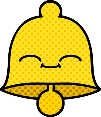 bir insan tarafından çizilmiş bir çanın çizgi roman tarzı