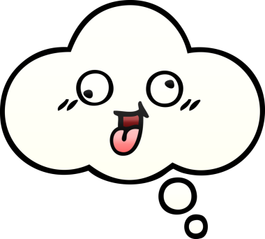 Bir insan tarafından çizilen düşünce baloncuğunun gölgeli çizimi