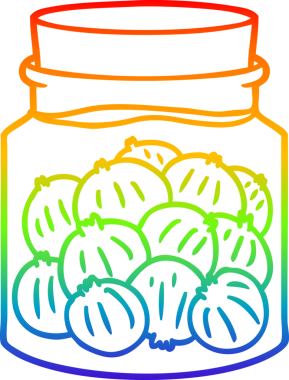 Bir insan tarafından çizilmiş soğan turşusu karikatürünün çizimi.