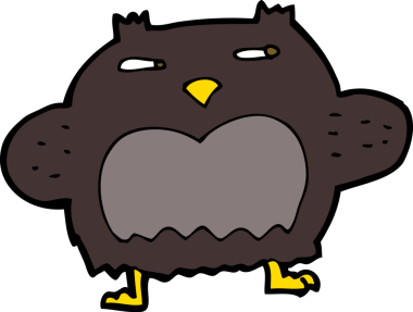 bir insan tarafından çizilmiş şüpheli bir baykuş.