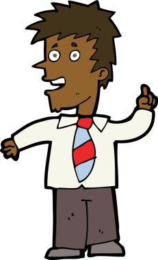 Bir insan tarafından çizilmiş bir fikri olan çizgi film adamı.