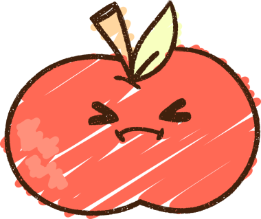 Kızgın Elma Tebeşiri Bir insan tarafından çizilmiş