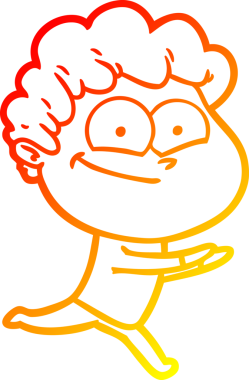 Bir insan tarafından çizilmiş mutlu bir adamın çizgi çizimi.