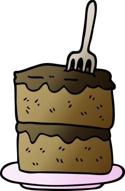 Bir insan tarafından çizilmiş vektör gradyan çizim karikatürü