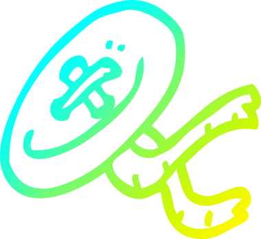 Bir insan tarafından çizilmiş bir çizgi filmin soğuk gradyan çizgisi.