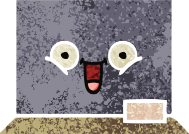 Bir insan tarafından çizilmiş bir yazı tahtasının retro çizim tarzı karikatürü