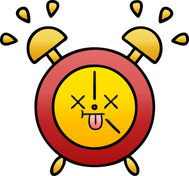 Bir insan tarafından çizilmiş alarm saatinin gölgeli çizimi