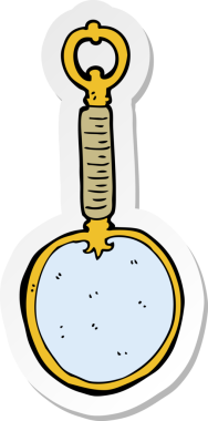 Bir insan tarafından çizilmiş aynalı karikatür çıkartması.