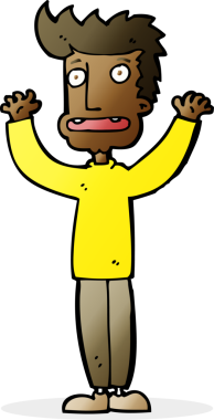 Çizgi film bir insan tarafından çizilmiş stresli adam