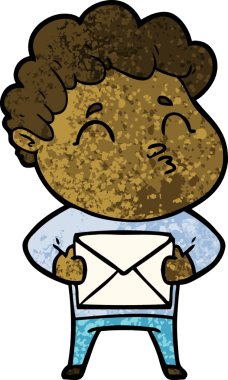 Çizgi film adamı somurtuyor Bir insan tarafından çizilmiş