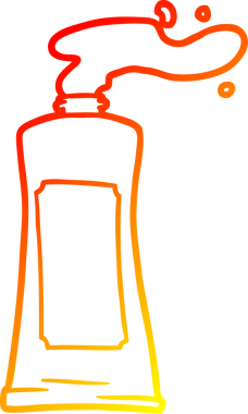 Bir insan tarafından çizilmiş karikatür kreminin sıcak gradyan çizimi