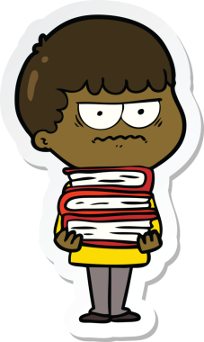 Bir insan tarafından çizilmiş bir karikatür çıkartması.