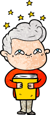 Bir insan tarafından çizilmiş heyecanlı bir çizgi film.