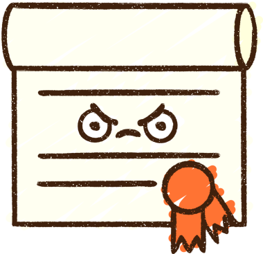 Bir insan tarafından çizilmiş Sertifika Tebeşiri