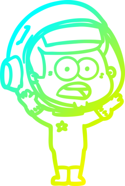 Bir insan tarafından çizilen soğuk gradyan çizgi çizimi bir astronotu şaşırttı.