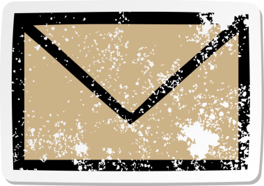 Bir insan tarafından çizilmiş şirin bir karikatür kağıdının sıkıntılı çıkartması.