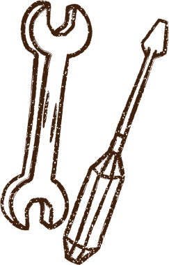 Bir insan tarafından çizilen Aletler Kömür Çizimi