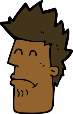 Çizgi filmdeki adam bir insan tarafından çizilmiş hasta hissediyor.