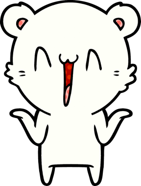 Bir insan tarafından çizilmiş kutup ayısı karikatürü