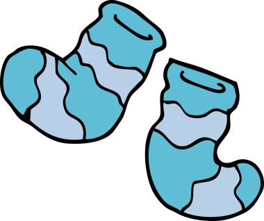 Bir insan tarafından çizilmiş karalama çorapları.