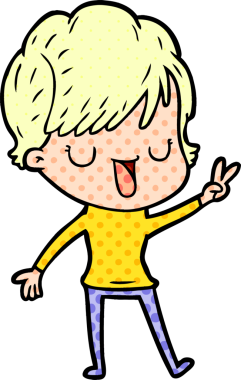 Bir insan tarafından çizilmiş bir karikatür kadın konuşuyor.