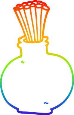 gökkuşağı gradyan çizgi çizimi bir insan tarafından çizilmiş çubuk kavanozu